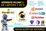 INSTALACIÓN DE ANTIVIRUS DE LAPTOPS Y PC