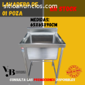 LAVADERO DE 01 POZA EN ACERO INOXIDABLE