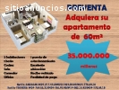 APROVECHA APARTAMENTOS DE  60M² POR 35MI