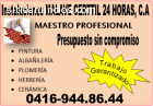 Trabajos de Pintura, Cerámica, Plomería